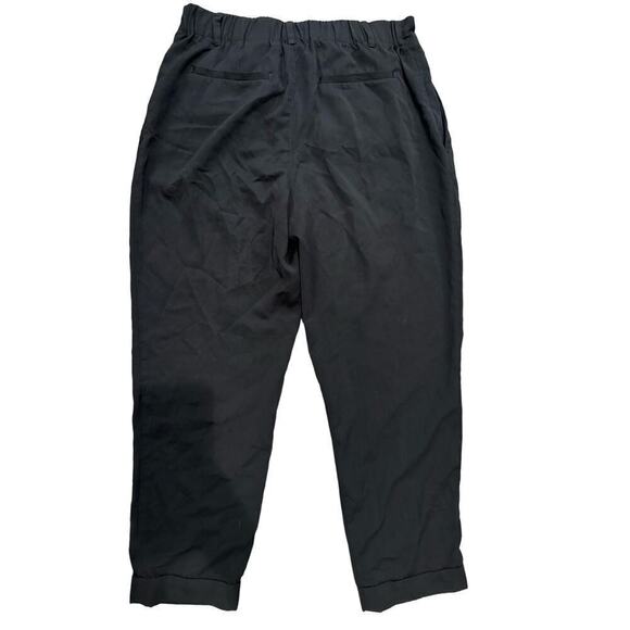 H&M Size 8 Elastic Waist Black Cropped Dress Pants - Picture 2 of 5